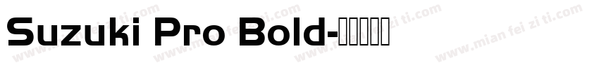 Suzuki Pro Bold字体转换